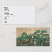 Carte De Visite Vincent van Gogh | les récolteuses olives, (Devant / Derrière)