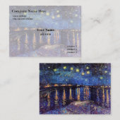 Carte De Visite Vincent van Gogh, Nuit étoilée sur le Rhône (Devant / Derrière)