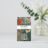 Carte De Visite Vincent van Gogh - Papillons & Coquelicots - Code  (Debout devant)