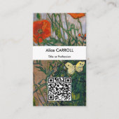 Carte De Visite Vincent van Gogh - Papillons & Coquelicots - Code  (Devant)
