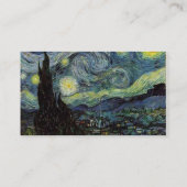 Carte De Visite Vincent van Gogh, Starry Night (Dos)
