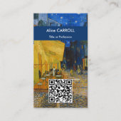 Carte De Visite Vincent van Gogh - Terrasse du Café la nuit - Code (Devant)