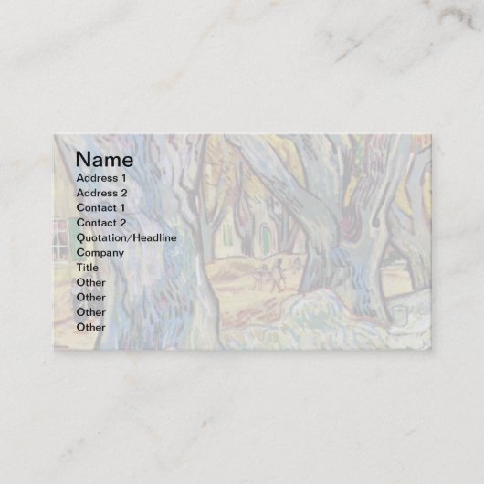 Carte De Visite Vincent Van Gogh - The Road Menders - Fine Art (Devant)
