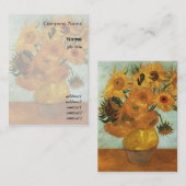 Carte De Visite Vincent van Gogh, Tournesols (Devant / Derrière)