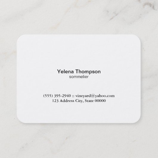 Carte De Visite Vineyard (Dos)