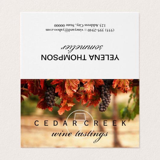 Carte De Visite Vineyard (Extérieur déplié)