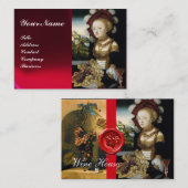 CARTE DE VISITE VINEYARD GRAPES ANTIQUE DÉGUSTATION DE VIN SCEAU D (Devant / Derrière)