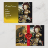 CARTE DE VISITE VINEYARD GRAPES ANTIQUE DÉGUSTATION DE VIN SCEAU D (Devant / Derrière)