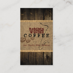 Carte De Visite Vinh Coffee Shop Music