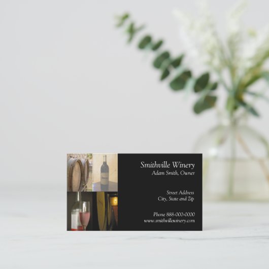 Carte de visite vinicole (Debout devant)