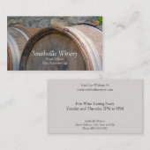 Carte de visite vinicole Barrels (Devant / Derrière)
