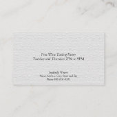 Carte de visite vinicole Wine Bar (Dos)