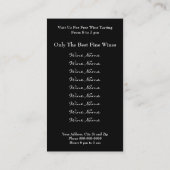 Carte de visite vinicole Wine Bar (Dos)