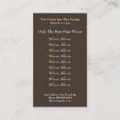 Carte de visite vinicole Wine Bar (Dos)