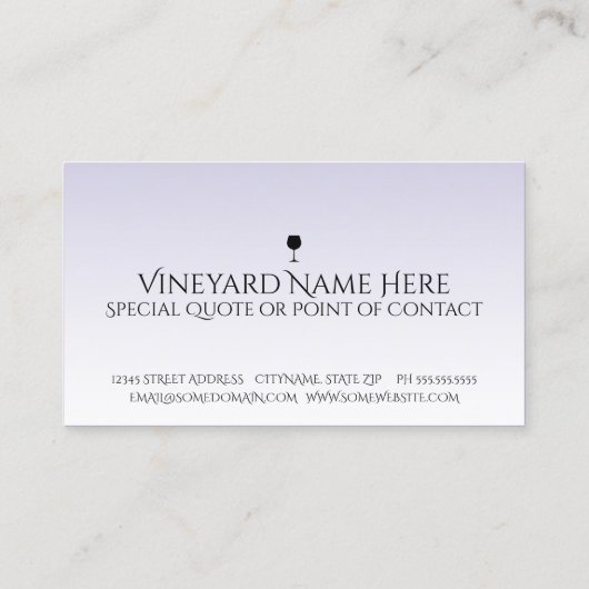 Carte De Visite vino de la muerte (Dos)