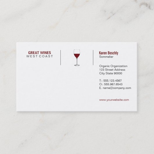 Carte De Visite Vino (format grille) (Devant)