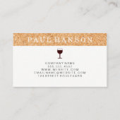 Carte De Visite Vino liège et bouteille de vin (Dos)