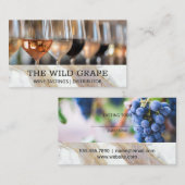 Carte De Visite Vins assortis pour dégustation | Raisins (Devant / Derrière)