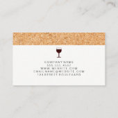 Carte De Visite Vins de liège et de bouteilles de vin (Dos)