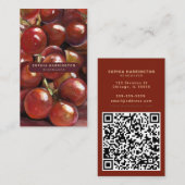 Carte De Visite Vins de raisins QR Code QR personnalisé Vaisseau S (Devant / Derrière)
