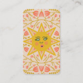 Carte De Visite Vins de soleil et de fleurs Élégant sable illustré (Devant)