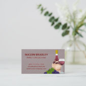 Carte De Visite Vins et raisins | Cuir | Marbre (Debout devant)