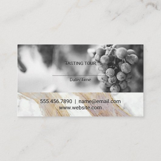 Carte De Visite Vins et raisins | Vignoble | Appt (Dos)