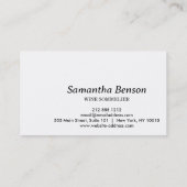 Carte De Visite Vins professionnels Stain Verre Vin Sommelier (Dos)