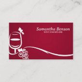 Carte De Visite Vins professionnels Stain Verre Vin Sommelier (Devant)