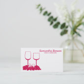 Carte De Visite Vins professionnels Stain Verre Vin Sommelier (Debout devant)