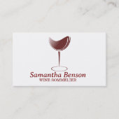 Carte De Visite Vins professionnels Stain Verre Vin Sommelier (Devant)