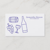 Carte De Visite Vins professionnels Stain Verre Vin Sommelier (Devant)