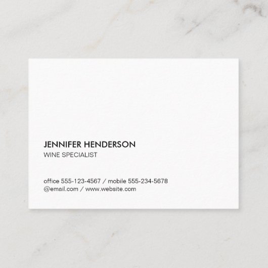 Carte De Visite Vins Vins Vins Vins (Dos)