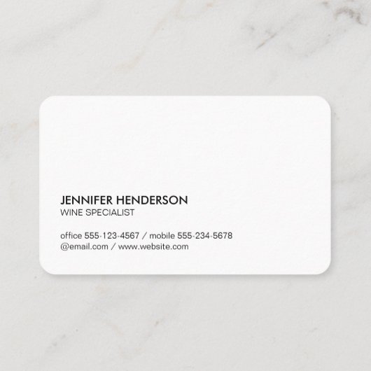 Carte De Visite Vins Vins Vins Vins (Dos)