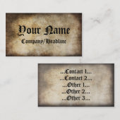 Carte de visite vintage (Devant / Derrière)