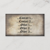 Carte de visite vintage (Dos)