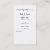 Carte de visite Vintage (Dos)