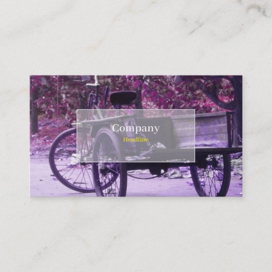 Carte de visite vintage à vélo (Devant)