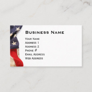 Carte De Visite Vintage American Flag