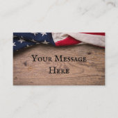 Carte De Visite Vintage American Flag Border (Devant)