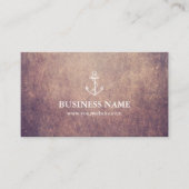 Carte De Visite Vintage Ancre Grunge Nautique (Devant)