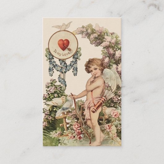 Carte De Visite Vintage Ange À Mon Amour (Devant)