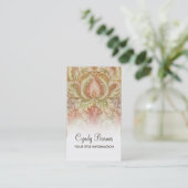 Carte de visite vintage Aquarelle Damask (Debout devant)