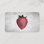 carte de visite vintage aux fraises (Devant)