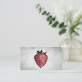 carte de visite vintage aux fraises (Debout devant)