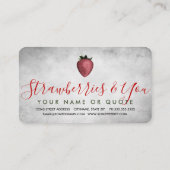 carte de visite vintage aux fraises (Dos)