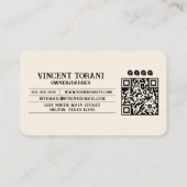 Carte De Visite Vintage Barber Shop (Dos)