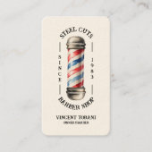 Carte De Visite Vintage Barber Shop (Devant)