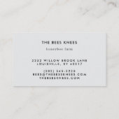 Carte De Visite Vintage Beekeeping & Honeybee Farm Business (Dos)