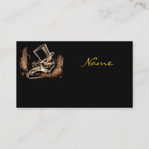 Carte de visite Vintage Black Gold Hatter